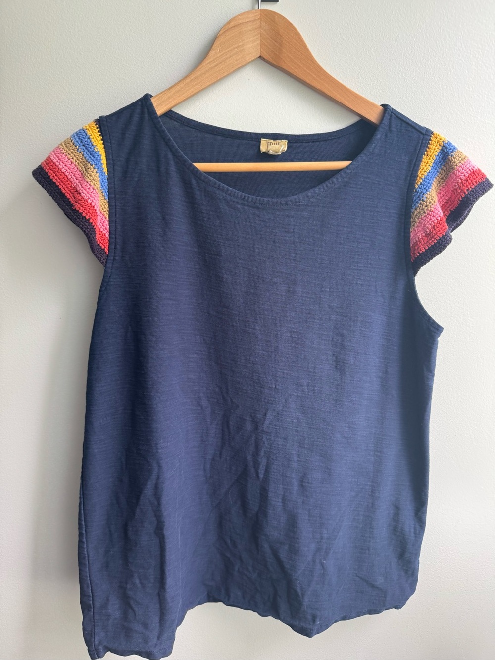 True Craft Navy Knit Top